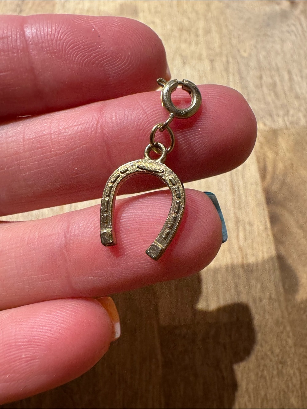 NWOT Gold Horseshoe Charm Pendant